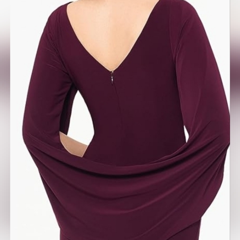 Like New Elegant Wine Color Maxi Dress